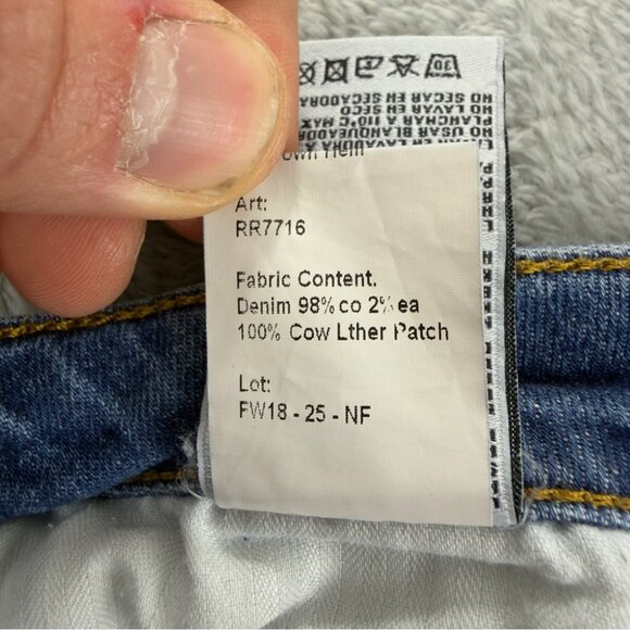 R13 Women's Size 24x28 Alison Skinny Light Blue Wash Zipper Fly Low Rise Denim - Picture 13 of 14